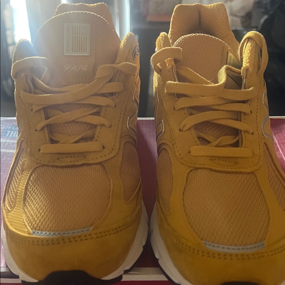 New Balance Men's Mustard Yellow Sneakers - Picture 3 of 6